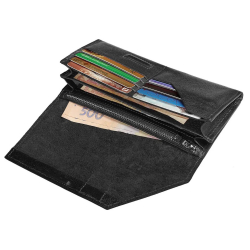 Гаманець жіночий шкіряний Grande Pelle Festa 513610 чорний (шкіра глянцева)