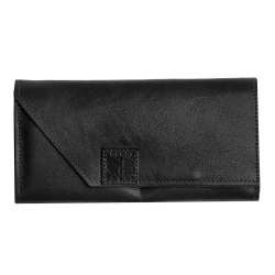 Гаманець жіночий шкіряний Grande Pelle Festa 513610 чорний (шкіра глянцева)
