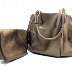 Сумка жіноча Vienca B1831 коричнево-золотиста