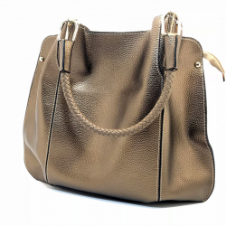 Сумка жіноча Vienca B1831 коричнево-золотиста