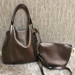 Сумка жіноча Vienca B1831 коричнево-золотиста