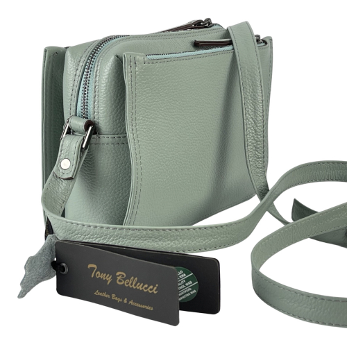 Сумка жіноча шкіряна Tony Bellucci 0437-207 фісташкова