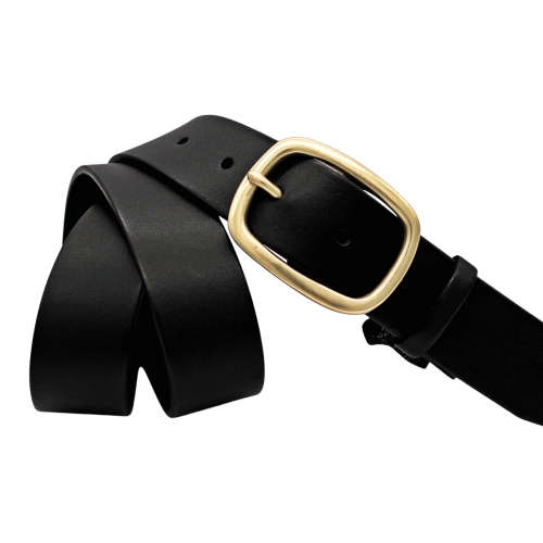 Ремень женский кожаный Кремень 05.40.00.02 черный 125 см