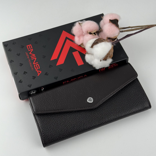 Кошелек женский кожаный Eminsa 2184 18-3 темно-коричневый