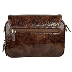 Сумка жіноча шкіряна лакована Karya 2567-557 коньяк