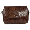 Сумка женская кожаная лакированная Karya 2567-557 коньяк