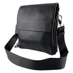 Сумка чоловіча шкіряна Bond Non 1363-281 чорна