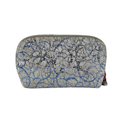 Косметичка жіноча шкіряна Eminsa 2071 101 біло-блакитна​