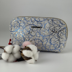 Косметичка жіноча шкіряна Eminsa 2071 101 біло-блакитна​