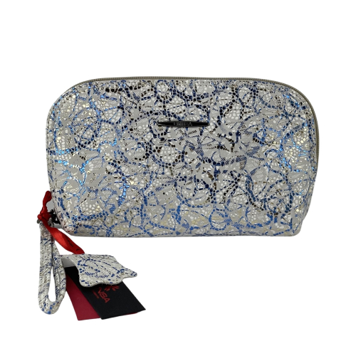 Косметичка женская кожаная Eminsa 2071 101 бело-голубая