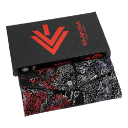 Кошелек женский кожаный Eminsa 2184 54-5 черно-красный