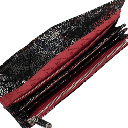 Кошелек женский кожаный Eminsa 2184 54-5 черно-красный