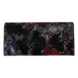 Кошелек женский кожаный Eminsa 2184 54-5 черно-красный