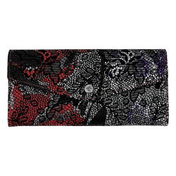 Кошелек женский кожаный Eminsa 2184 54-5 черно-красный