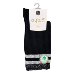 Шкарпетки жіночі Aytug Cotton 41077 високі чорні Size 36-40