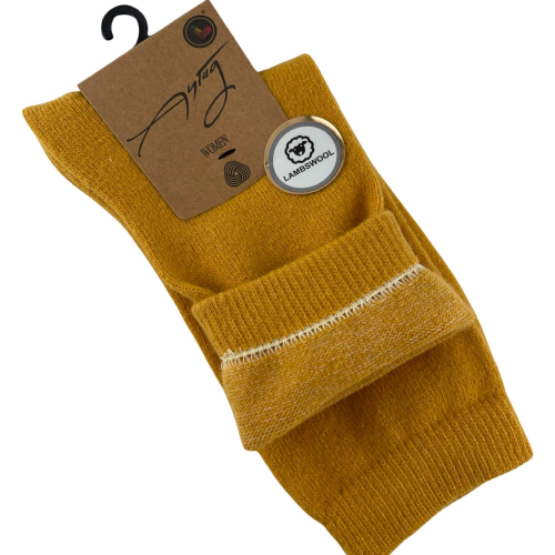 Шкарпетки жіночі Aytug 45000 Lambswool високі жовті Size 36-39