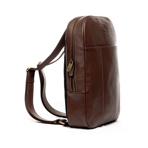 Рюкзак чоловічий шкіряний Vittorio Safino VS 040 коричневий Корсика