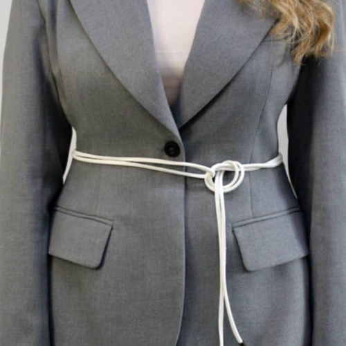 Ремінь жіночий циліндричний Кремінь 05.05.25.02 білий 250 см