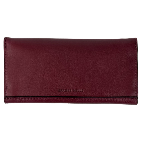 Кошелек женский кожаный Grande Pelle Festa 513661 бордовый (кожа глянцевая)