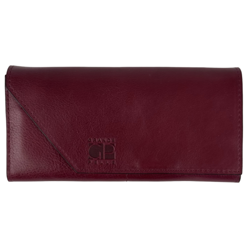 Кошелек женский кожаный Grande Pelle Festa 513661 бордовый (кожа глянцевая)