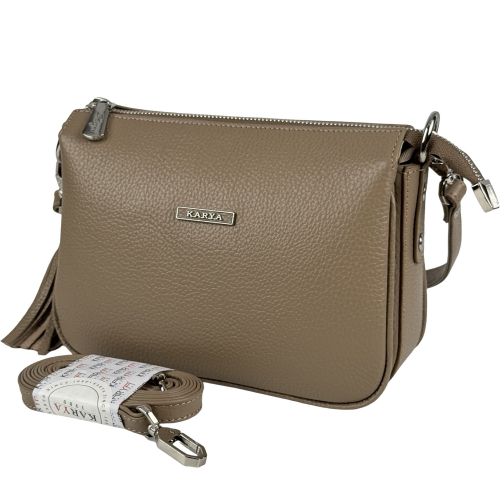 Сумка жіноча шкіряна Karya 5069-50 бежева