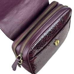 Сумка жіноча шкіряна лакована Karya 2567-561 марсала