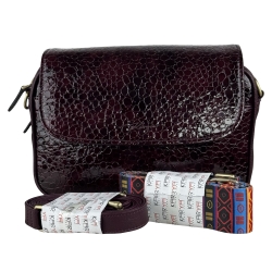 Сумка жіноча шкіряна лакована Karya 2567-561 марсала