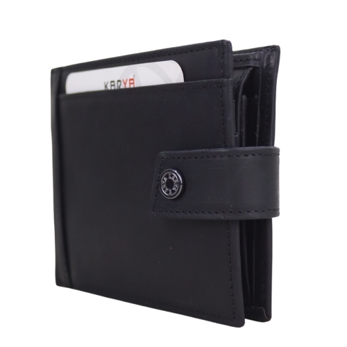 Гаманець чоловічий шкіряний Karya 0456-30 чорний (шкіра Crazy Horse)