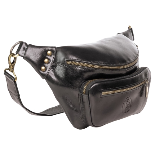 Сумка крос боді чоловіча шкіряна Vittorio Safino VS 073 чорна Кентуки