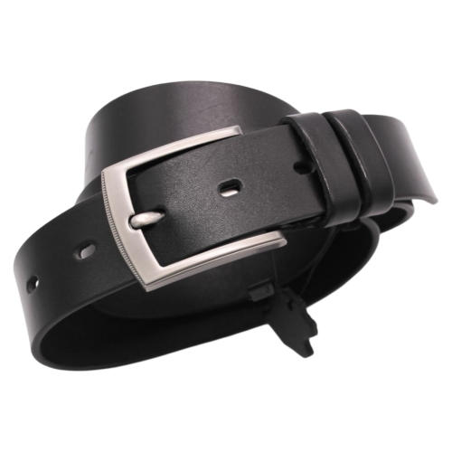 Ремень мужской кожаный Кремень 01.40.77.16 черный 135 см