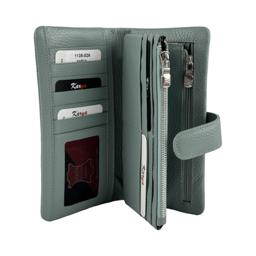 Кошелек женский кожаный Karya 1135-026 фисташковый