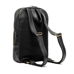 Рюкзак чоловічий шкіряний Vittorio Safino VS 040 чорний Корсика