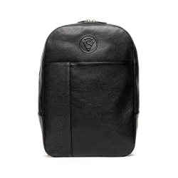 Рюкзак чоловічий шкіряний Vittorio Safino VS 040 чорний Корсика