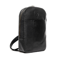 Рюкзак чоловічий шкіряний Vittorio Safino VS 040 чорний Корсика