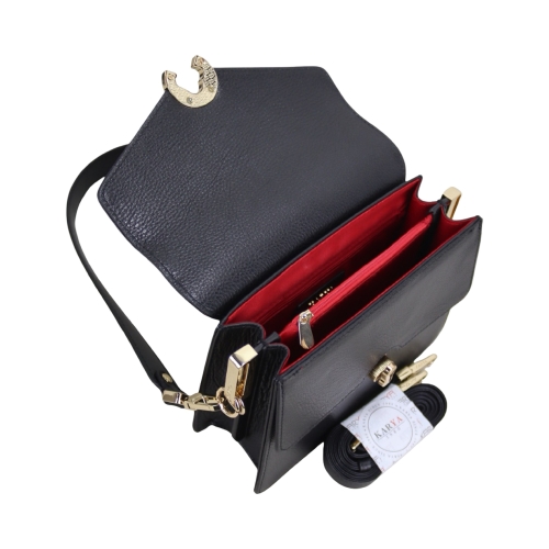 Сумка жіноча шкіряна Karya 2584-45 чорна