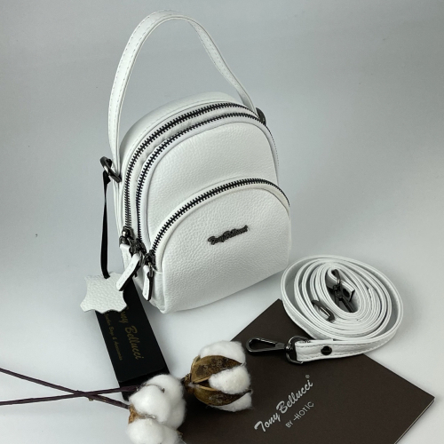 Сумка кросс-боди женская кожаная Tony Bellucci 0592-200 белая