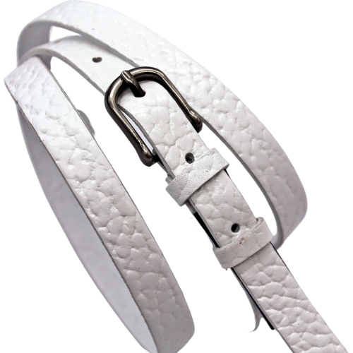 Ремень женский кожаный Кремень 05.15.62.15 белый 125 см