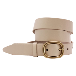 Ремінь жіночий шкіряний Кремінь 05.30.00.120 125 см молочний