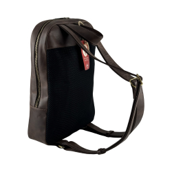 Рюкзак чоловічий шкіряний Vittorio Safino VS 040 коричневий матовий Крейзі