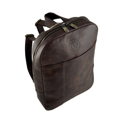 Рюкзак чоловічий шкіряний Vittorio Safino VS 040 коричневий матовий Крейзі