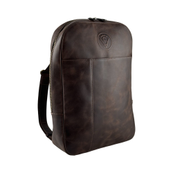 Рюкзак чоловічий шкіряний Vittorio Safino VS 040 коричневий матовий Крейзі