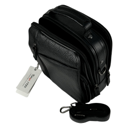 Сумка чоловіча шкіряна Karya 0339-45 чорна