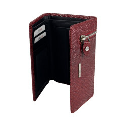 Кошелек женский кожаный Karya 2004-019 красный (внутри черный)