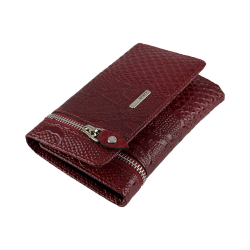 Кошелек женский кожаный Karya 2004-019 красный (внутри черный)