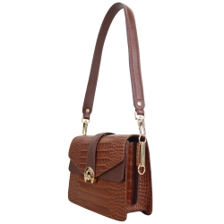 Сумка жіноча шкіряна Karya 2584-61 коричнева