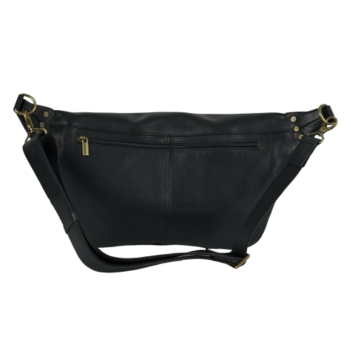 Сумка крос боді чоловіча шкіряна Vittorio Safino VS 073 чорна Корсика