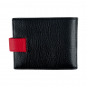 Кошелек мужской кожаный Bond 592-281-282 черный с красным внутри