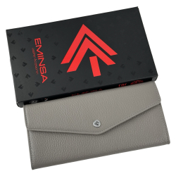 Кошелек женский кожаный Eminsa 2184 37-20 светло-серый