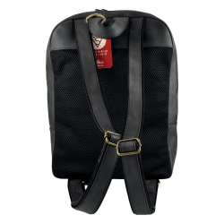 Рюкзак чоловічий шкіряний Vittorio Safino VS 040 чорний матовий Крейзі