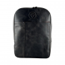 Рюкзак чоловічий шкіряний Vittorio Safino VS 040 чорний матовий Крейзі